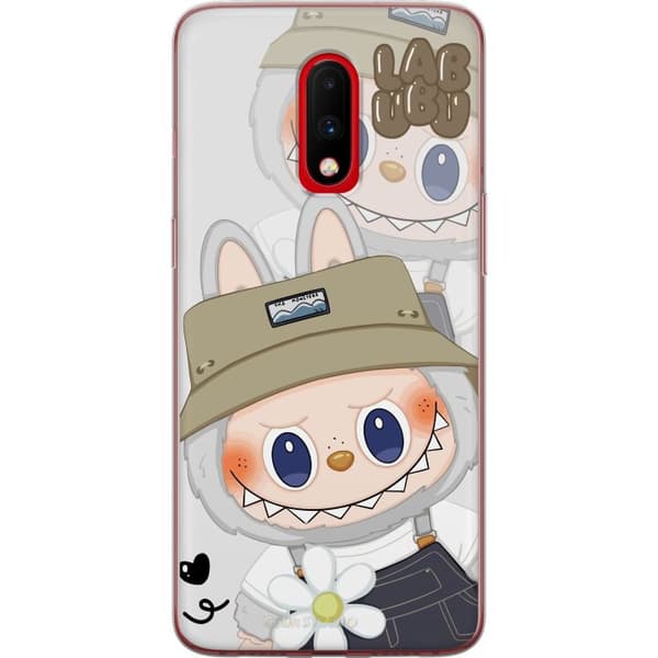 OnePlus 7 Gjennomsiktig deksel Labubu Minimal Mood - Enkel og stilig monsterdesign