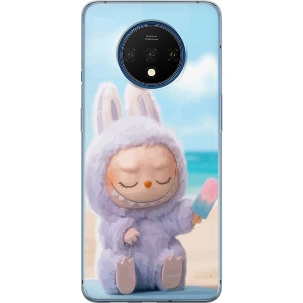 OnePlus 7T Gjennomsiktig deksel Labubu Pink Stemning
