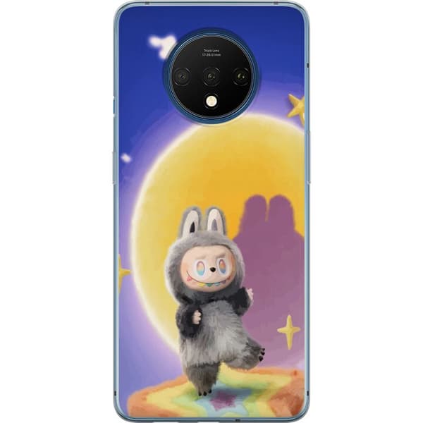 OnePlus 7T Gennemsigtig cover Labubu Neon Pop - Neonfarvet pop art monster