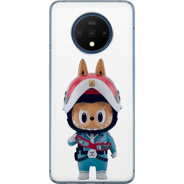 OnePlus 7T Gennemsigtig cover How2work Labubu Monstre x Ultraman Blue Figur