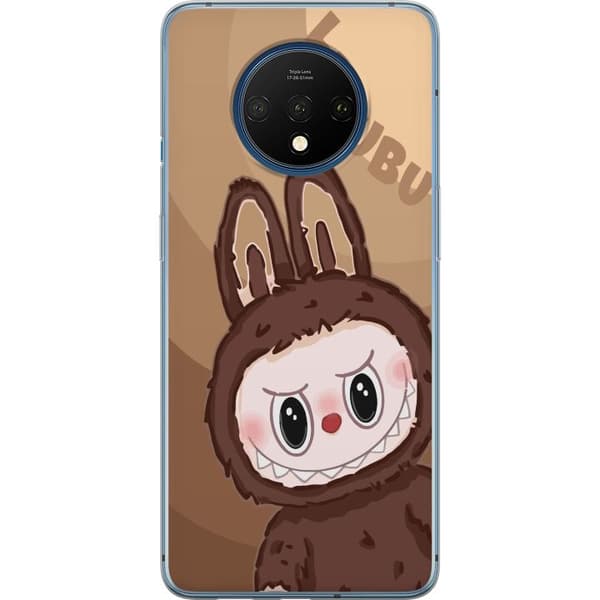 OnePlus 7T Gjennomsiktig deksel Labubu Sky Kosebamse - Hvit og Blå Design med Søt Stil