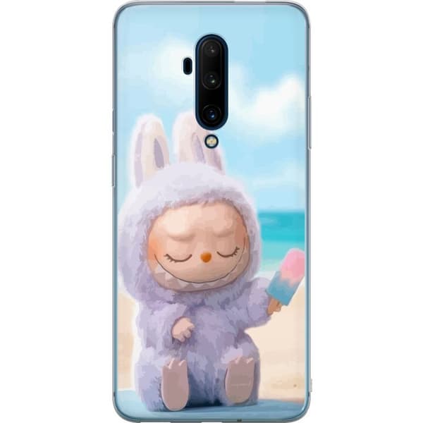 OnePlus 7T Pro Gennemsigtig cover Labubu Lyserød Stemning