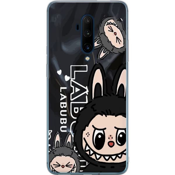OnePlus 7T Pro Läpinäkyvä kuori <nl>Labubu Black Energy - Musta kuviointi katutyyliin