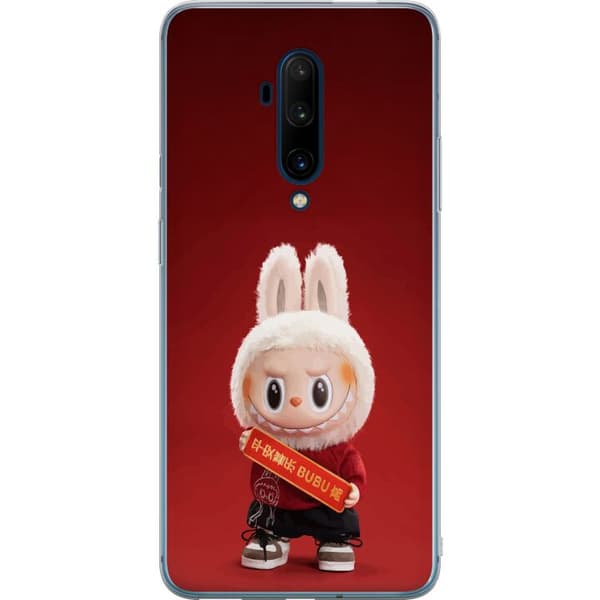 OnePlus 7T Pro Gennemsigtig cover Pop Mart The Monsters Labubu Held og Lykke Vinyl Plysdukke