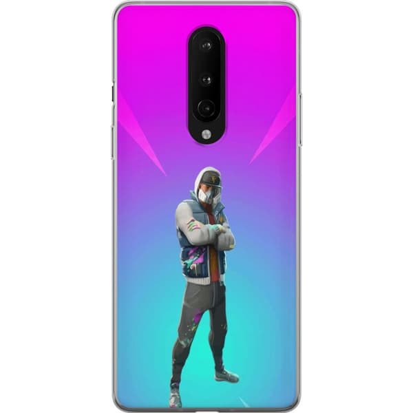 OnePlus 8 Gennemsigtig cover sort ridder fortnite