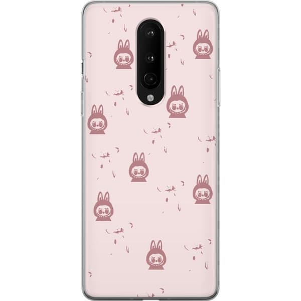 OnePlus 8 Gennemsigtig cover Labubu Neon Pop - Neonfarvet pop art monster