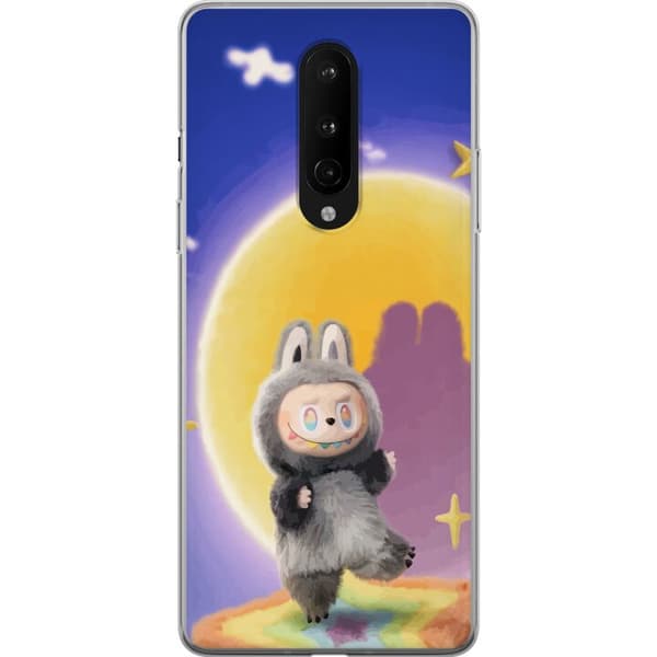 OnePlus 8 Gennemsigtig cover Labubu Neon Pop - Neonfarvet pop art monster