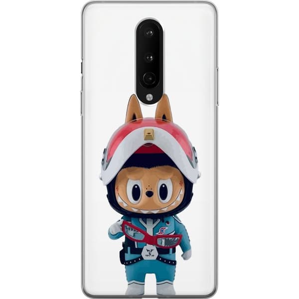 OnePlus 8 Gennemsigtig cover How2work Labubu Monstre x Ultraman Blue Figur