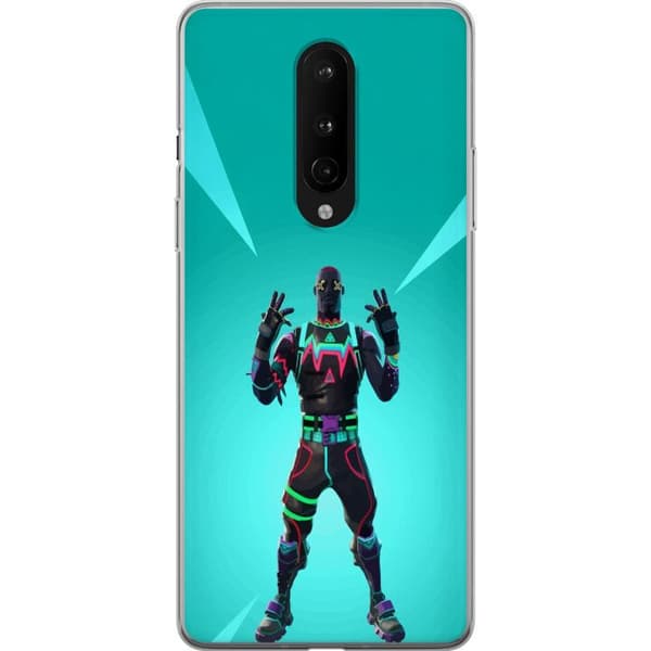 OnePlus 8 Gennemsigtig cover sort ridder fortnite