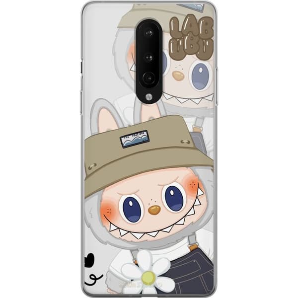 OnePlus 8 Gennemsigtig cover Labubu Minimal Mood - Enkel og stilren monsterdesign