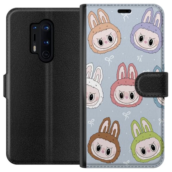 OnePlus 8 Pro Tegnebogsetui Labubu Star mønster