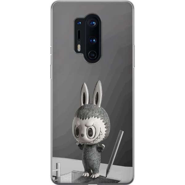 OnePlus 8 Pro Gennemsigtig cover Pop Mart MEGA LABUBU LABUBU Sketch 1000%