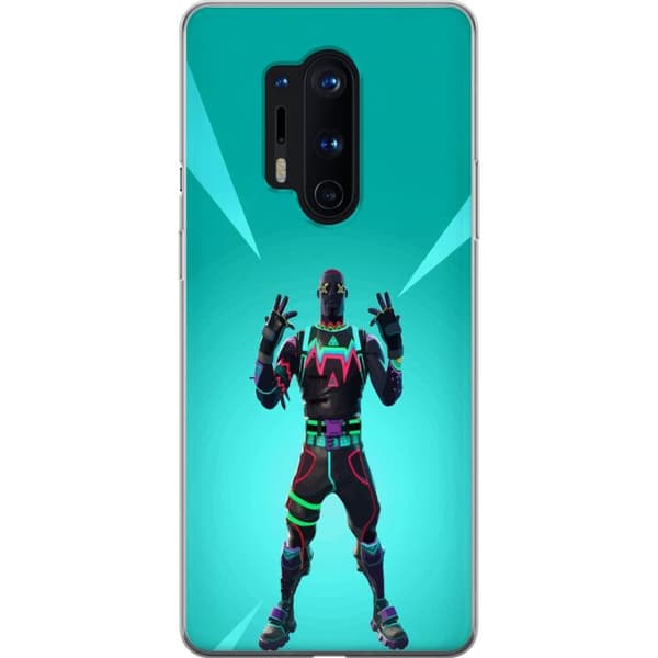 OnePlus 8 Pro Läpinäkyvä kuori musta ritari fortnite