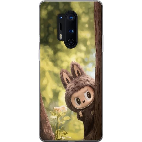 OnePlus 8 Pro Gennemsigtig cover Labubu Graffiti Vibes – Gadekunst i monsterform