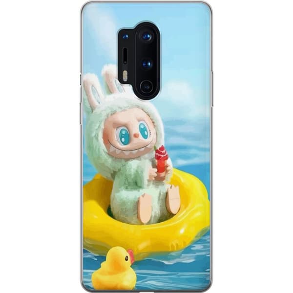 OnePlus 8 Pro Gennemsigtig cover Labubu Stripe Attack - Striber møder monstre