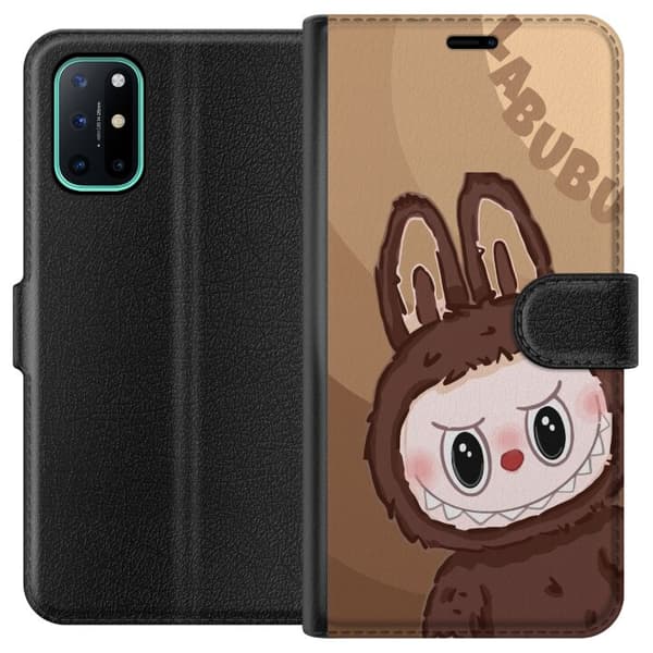 OnePlus 8T Plånboksfodral Labubu Cloud Cutie – Vit och blå design med gullig stil