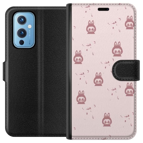 OnePlus 9 Tegnebogsetui Labubu Neon Pop - Neonfarvet pop art monster