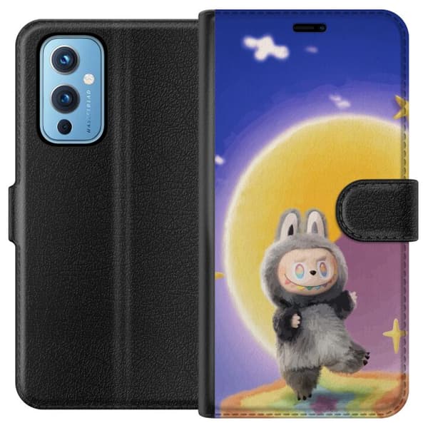 OnePlus 9 Tegnebogsetui Labubu Neon Pop - Neonfarvet pop art monster
