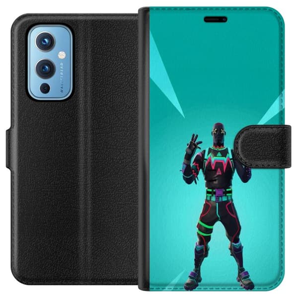 OnePlus 9 Tegnebogsetui sort ridder fortnite