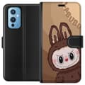 Miniatyrbillede 1 af 3: OnePlus 9 Tegnebogsetui Labubu Skyde Sød - Hvid og Blå Design med Sød Stil