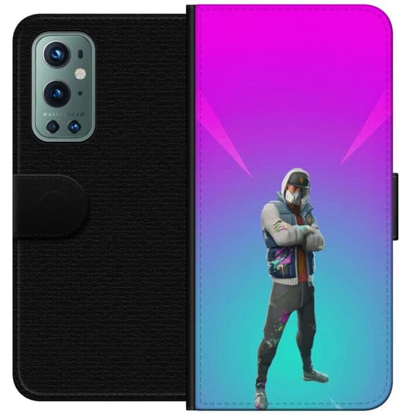 OnePlus 9 Pro Tegnebogsetui sort ridder fortnite