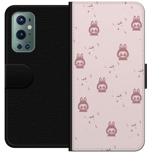 OnePlus 9 Pro Tegnebogsetui Labubu Neon Pop - Neonfarvet pop art monster