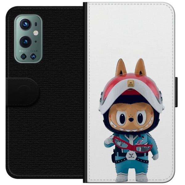 OnePlus 9 Pro Tegnebogsetui How2work Labubu Monstre x Ultraman Blue Figur