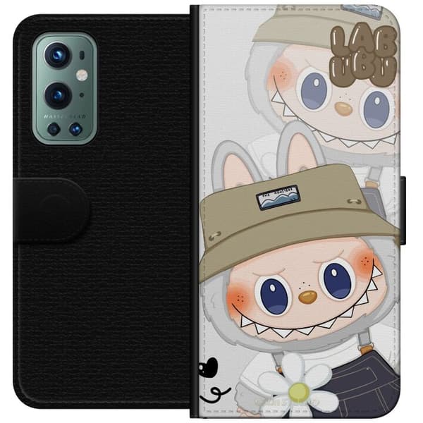OnePlus 9 Pro Tegnebogsetui Labubu Minimal Mood - Enkel og stilren monsterdesign