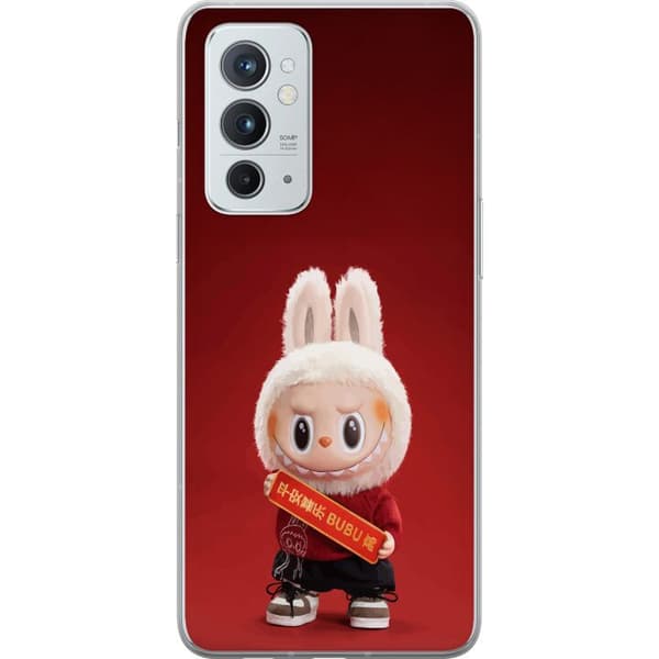 OnePlus 9RT 5G Gennemsigtig cover Pop Mart The Monsters Labubu Held og Lykke Vinyl Plysdukke