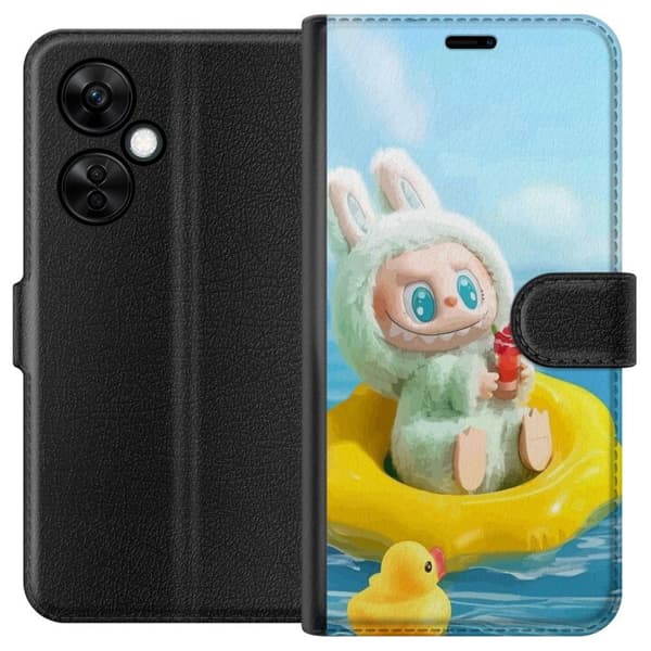 OnePlus Nord CE3 Plånboksfodral Labubu Stripe Attack – Ränder möter monster
