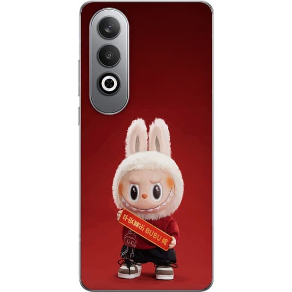 OnePlus Nord CE4 Gennemsigtig cover Pop Mart The Monsters Labubu Held og Lykke Vinyl Plysdukke