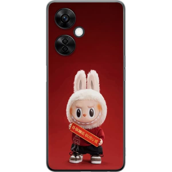 OnePlus Nord CE 3 Lite Gjennomsiktig deksel Pop Mart The Monsters Labubu Lykke til Vinyl Plysj Dukke