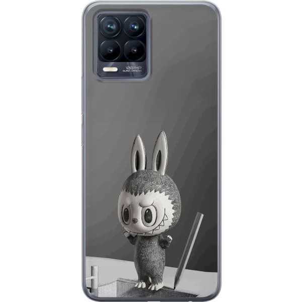 Realme 8 Gjennomsiktig deksel Pop Mart MEGA LABUBU LABUBU Sketch 1000%