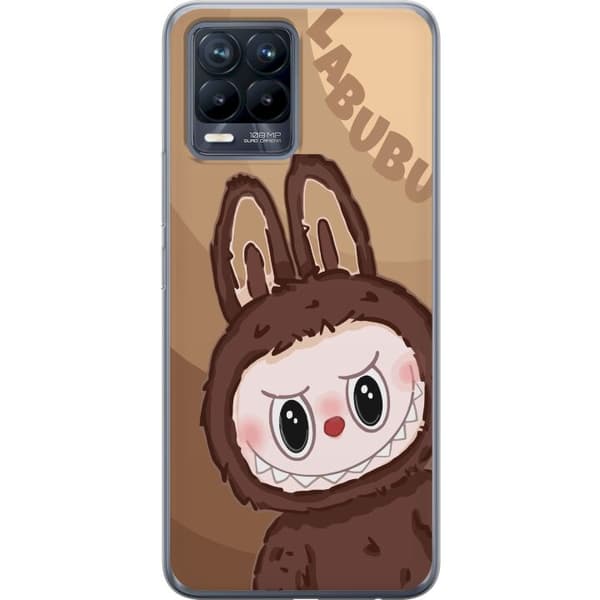 Realme 8 Genomskinligt Skal Labubu Cloud Cutie – Vit och blå design med gullig stil