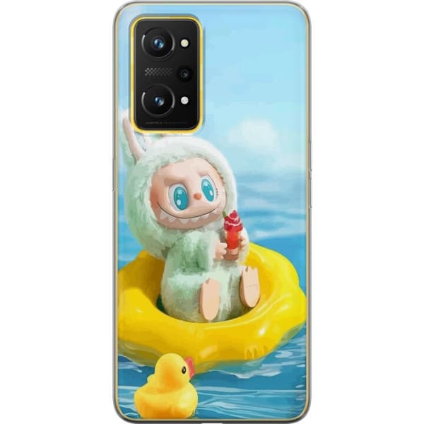 Realme GT Neo 3T Gennemsigtig cover Labubu Stripe Attack - Striber møder monstre