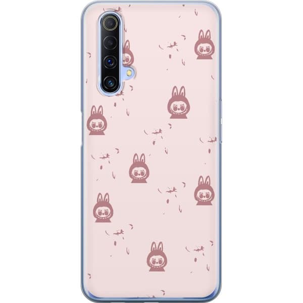 Realme X50 5G Gennemsigtig cover Labubu Neon Pop - Neonfarvet pop art monster