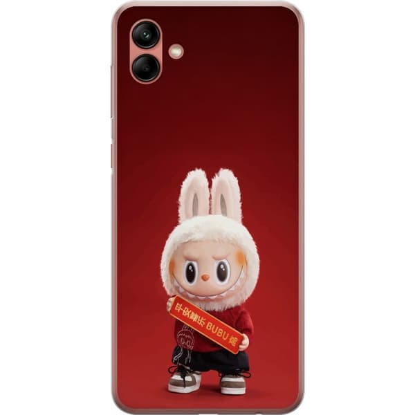 Samsung Galaxy A04 Genomskinligt Skal Pop Mart The Monsters Labubu Best of Luck Vinyl Plush Doll