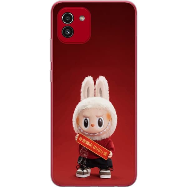 Samsung Galaxy A03 Läpinäkyvä kuori Pop Mart The Monsters Labubu Onnea Vinyl Nukke