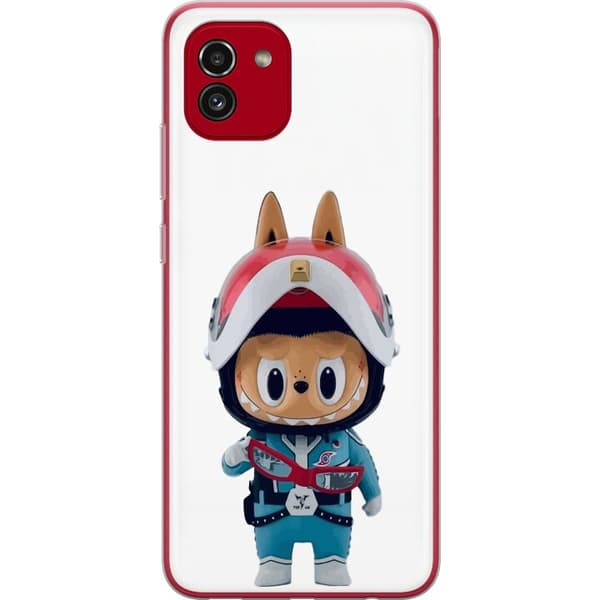 Samsung Galaxy A03 Läpinäkyvä kuori How2work Labubu hirviöt x Ultraman Blue -hahmo