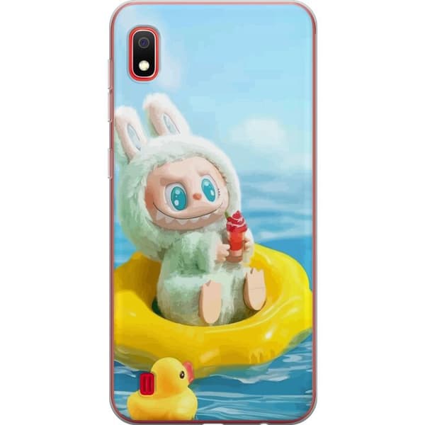 Samsung Galaxy A10 Genomskinligt Skal Labubu Stripe Attack – Ränder möter monster