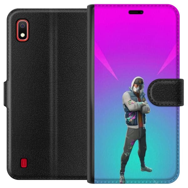 Samsung Galaxy A10 Tegnebogsetui sort ridder fortnite
