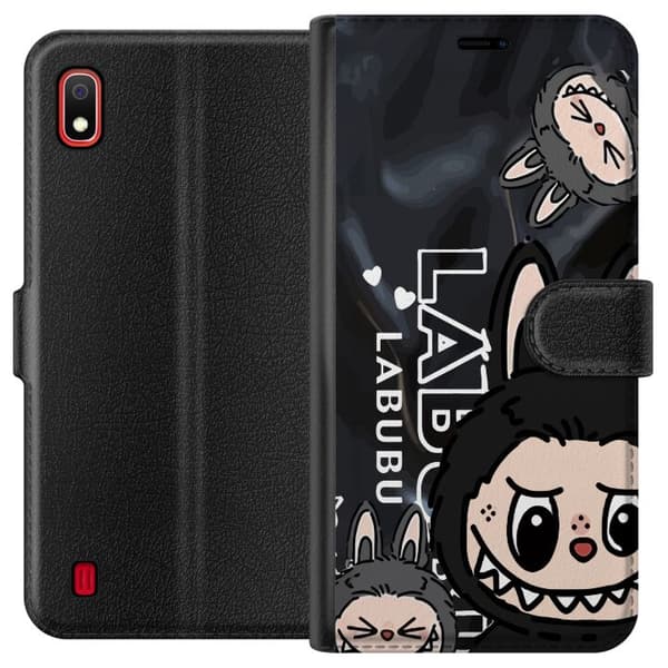 Samsung Galaxy A10 Lompakkokotelo <nl>Labubu Black Energy - Musta kuviointi katutyyliin