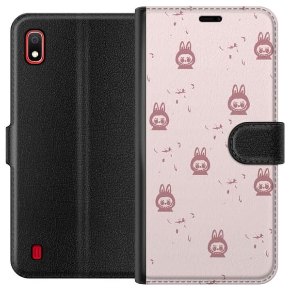 Samsung Galaxy A10 Lompakkokotelo Labubu Neon Pop - Neonvärinen pop art hirviö