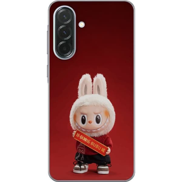 Samsung Galaxy A36 Gjennomsiktig deksel Pop Mart The Monsters Labubu Lykke til Vinyl Plysj Dukke