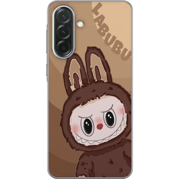 Samsung Galaxy A36 Gjennomsiktig deksel Labubu Sky Kosebamse - Hvit og Blå Design med Søt Stil