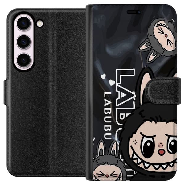 Samsung Galaxy S23 Plånboksfodral Labubu Black Energy – Svart mönster i streetstyle