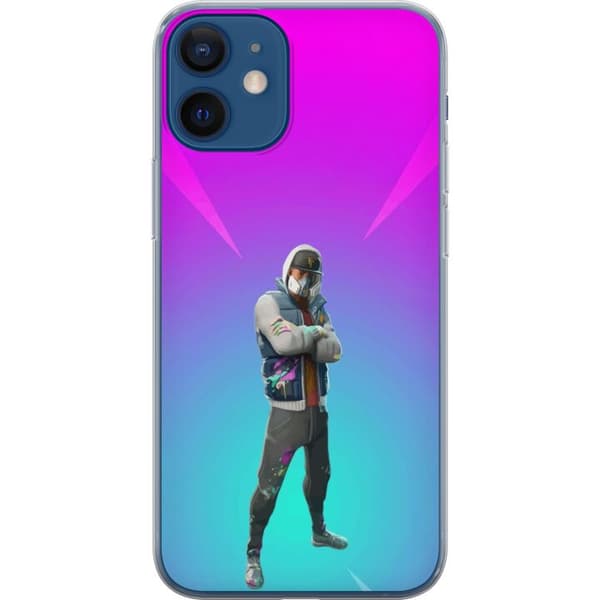Apple iPhone 12  Gennemsigtig cover sort ridder fortnite