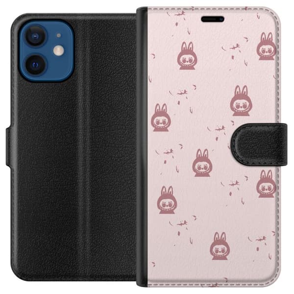 Apple iPhone 12 mini Lommeboketui Labubu Neon Pop - Neonfarget pop art monster
