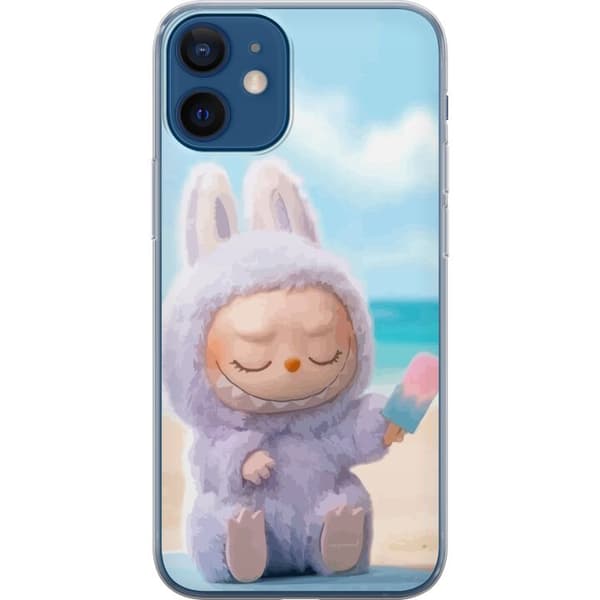 Apple iPhone 12 mini Gennemsigtig cover Labubu Lyserød Stemning