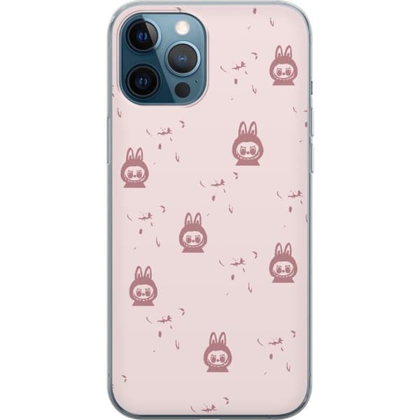 Apple iPhone 12 Pro Gjennomsiktig deksel Labubu Neon Pop - Neonfarget pop art monster